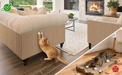Trimmable Cork Scratch Pad - Furniture & Wall Protector for Indoor Cats