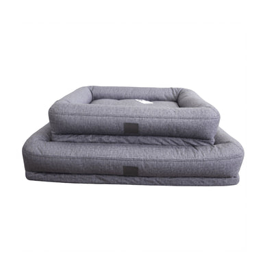 T&S Bolster Dog Lounge, Steel Grey