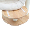 Solid Oak Cat Tree with Corduroy Cushions