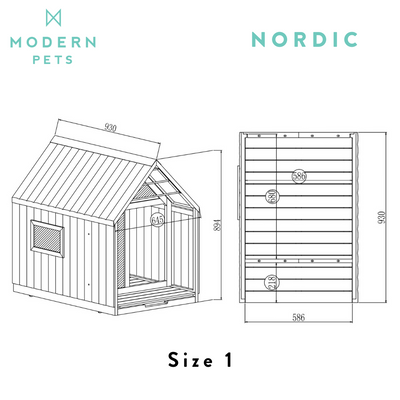 Nordic Modern Dog House, Black