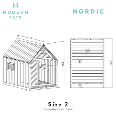 Nordic Modern Dog House, Black
