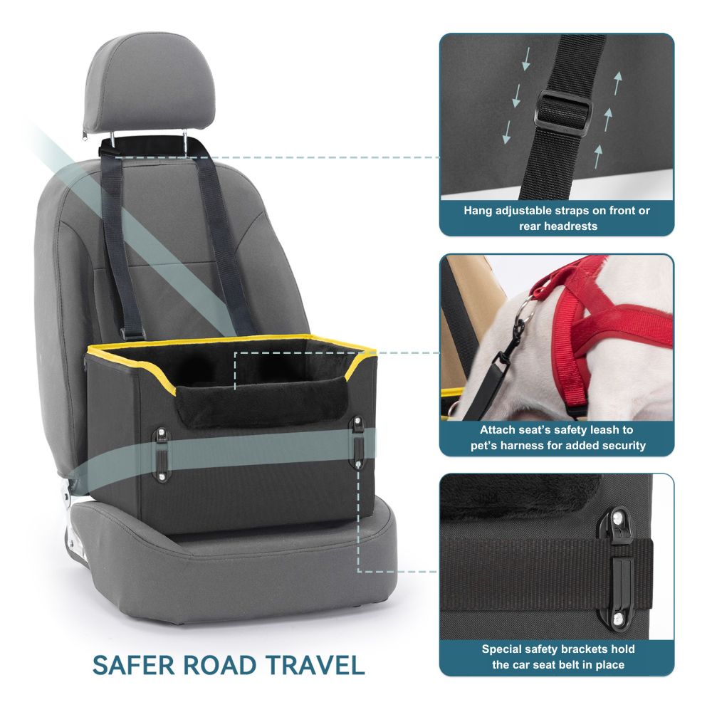 Pet Car Seat Plush, Black