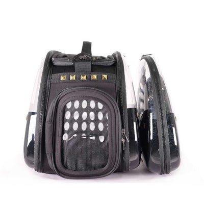 Ibiyaya Hard Rock Transparent Hard Case Carrier, Foldable Pet Bag