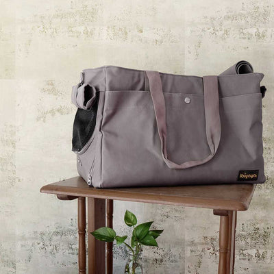 Ibiyaya Canvas Pet Tote Bag Soft Pet Carrier, Grey