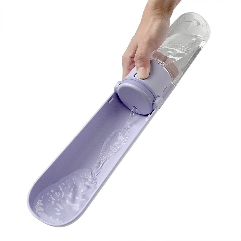 Ibiyaya PupOasis Fold & Go Dog Water Bottle, White