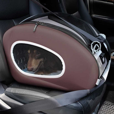 Ibiyaya EVA 5-in-1 Combo Pet Carrier, Pram & Backpack, Chocolate