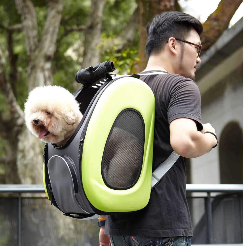 Ibiyaya EVA 5-in-1 Combo Pet Carrier, Pram & Backpack, Chocolate
