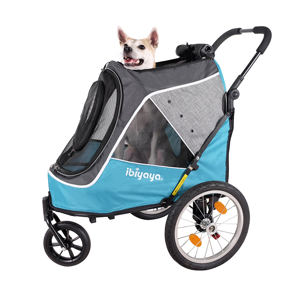Ibiyaya Happy Pet V2 Bike Trailer & Jogger, Ocean Blue