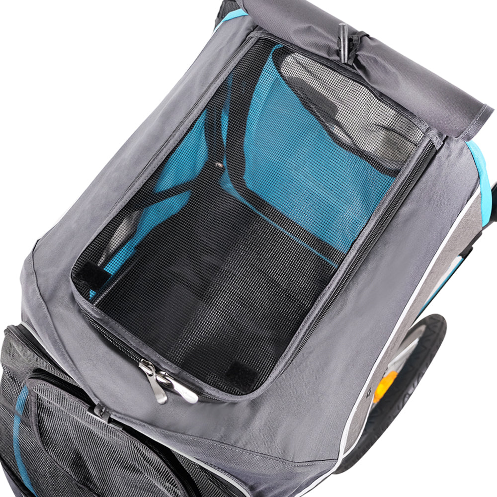 Ibiyaya Happy Pet V2 Bike Trailer & Jogger, Ocean Blue