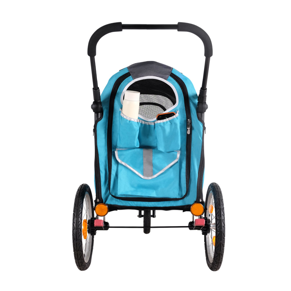 Ibiyaya Happy Pet V2 Bike Trailer & Jogger, Ocean Blue