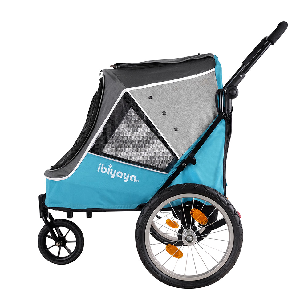 Ibiyaya Happy Pet V2 Bike Trailer & Jogger, Ocean Blue