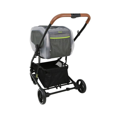 Ibiyaya NeoRider Multipurpose Detachable Pet Stroller, Silver Mist