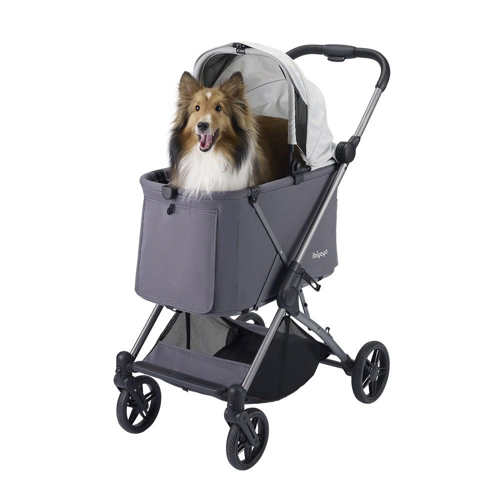Ibiyaya Maxi Deep Carriage Pet Stroller, Twin Grey
