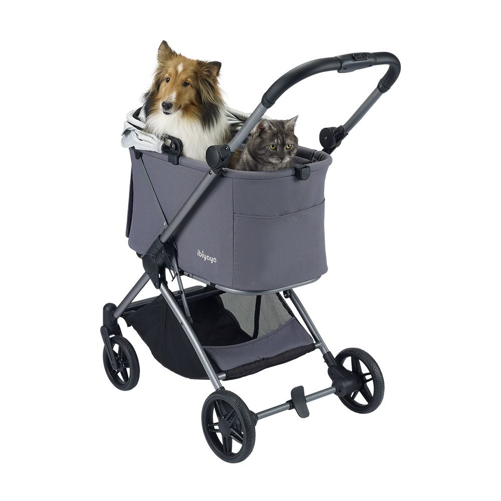 Ibiyaya Maxi Deep Carriage Pet Stroller, Twin Grey