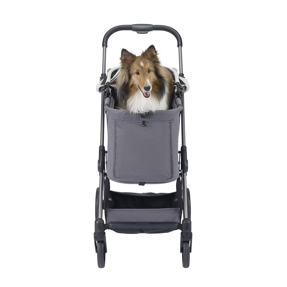 Ibiyaya Maxi Deep Carriage Pet Stroller, Twin Grey