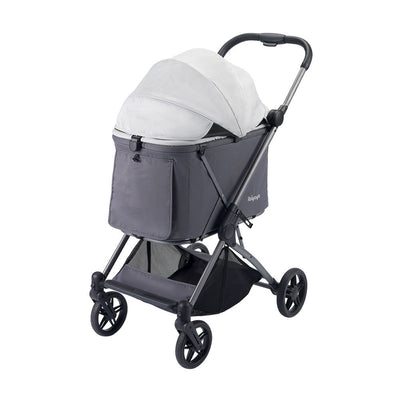 Ibiyaya Maxi Deep Carriage Pet Stroller, Twin Grey