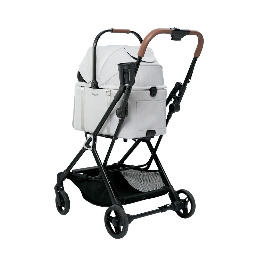 Ibiyaya Tinker Small Detachable Pet Stroller, Silver Grey