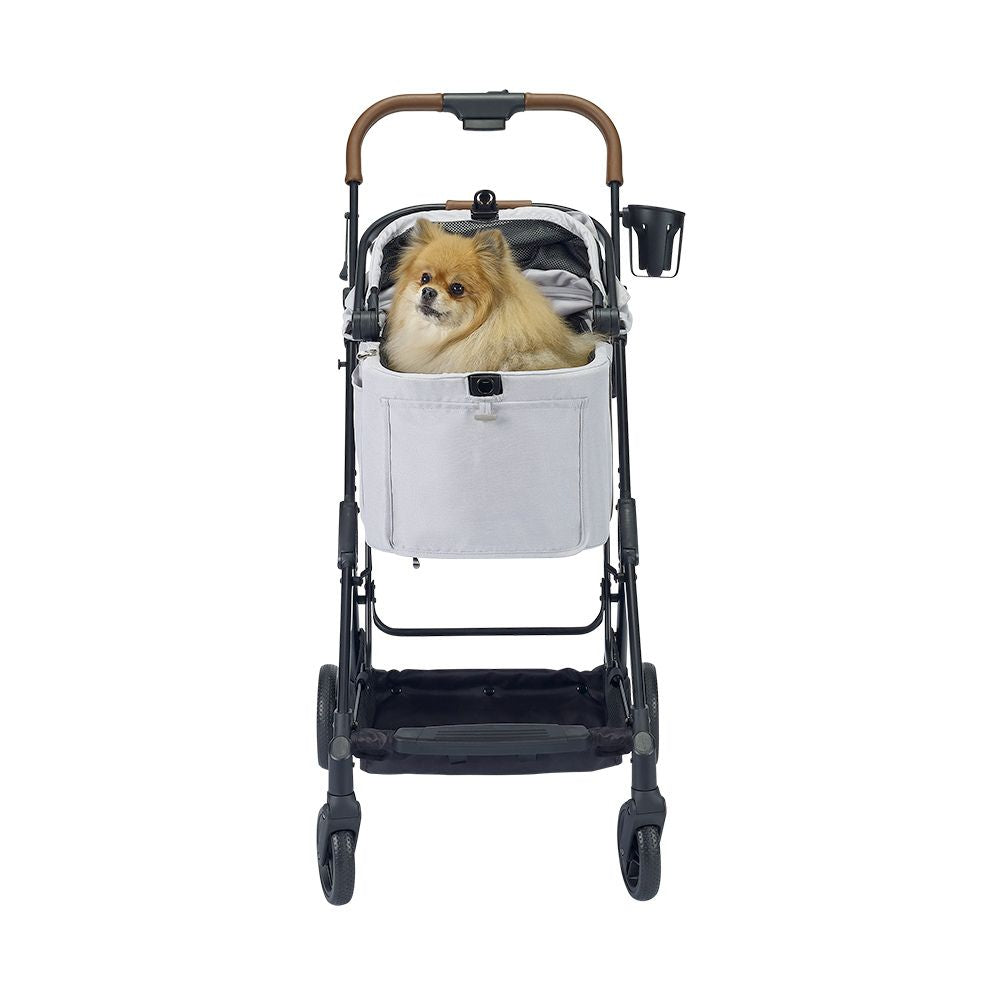 Ibiyaya Tinker Small Detachable Pet Stroller, Silver Grey