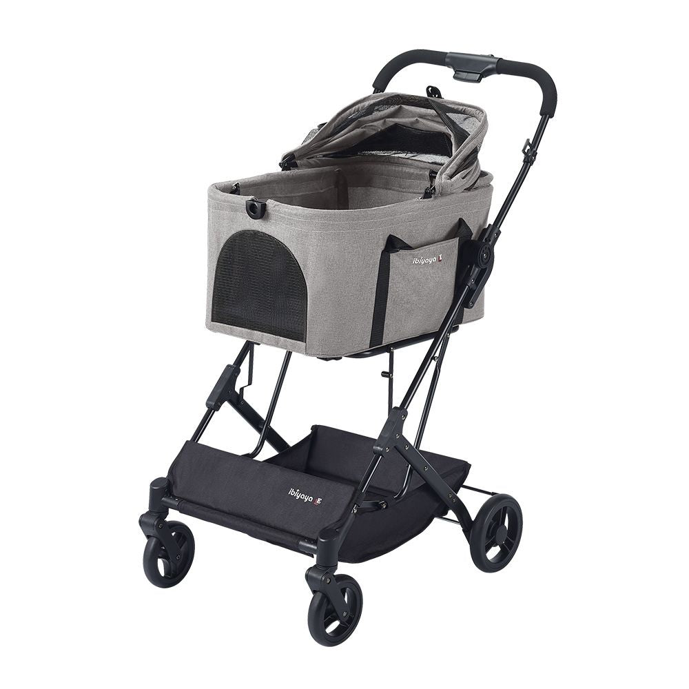 Ibiyaya Travois Tri-Fold Pet Travel System, Taupe Grey