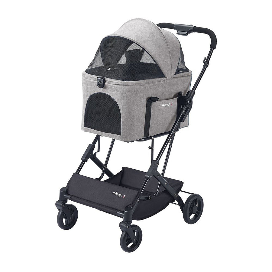Ibiyaya Travois Tri-Fold Pet Travel System, Taupe Grey