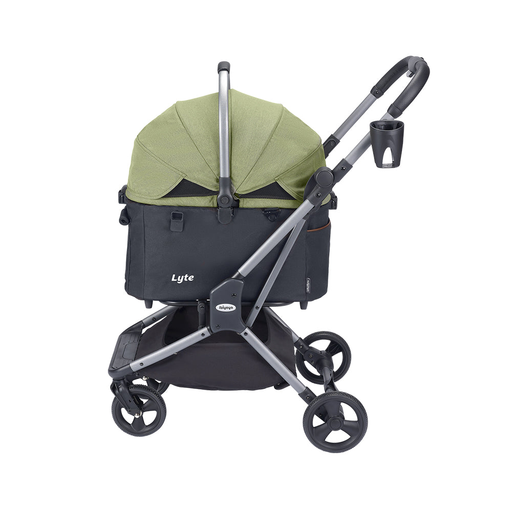 Ibiyaya Lyte 3-in-1 Detachable Pet Stroller, Pickle Green