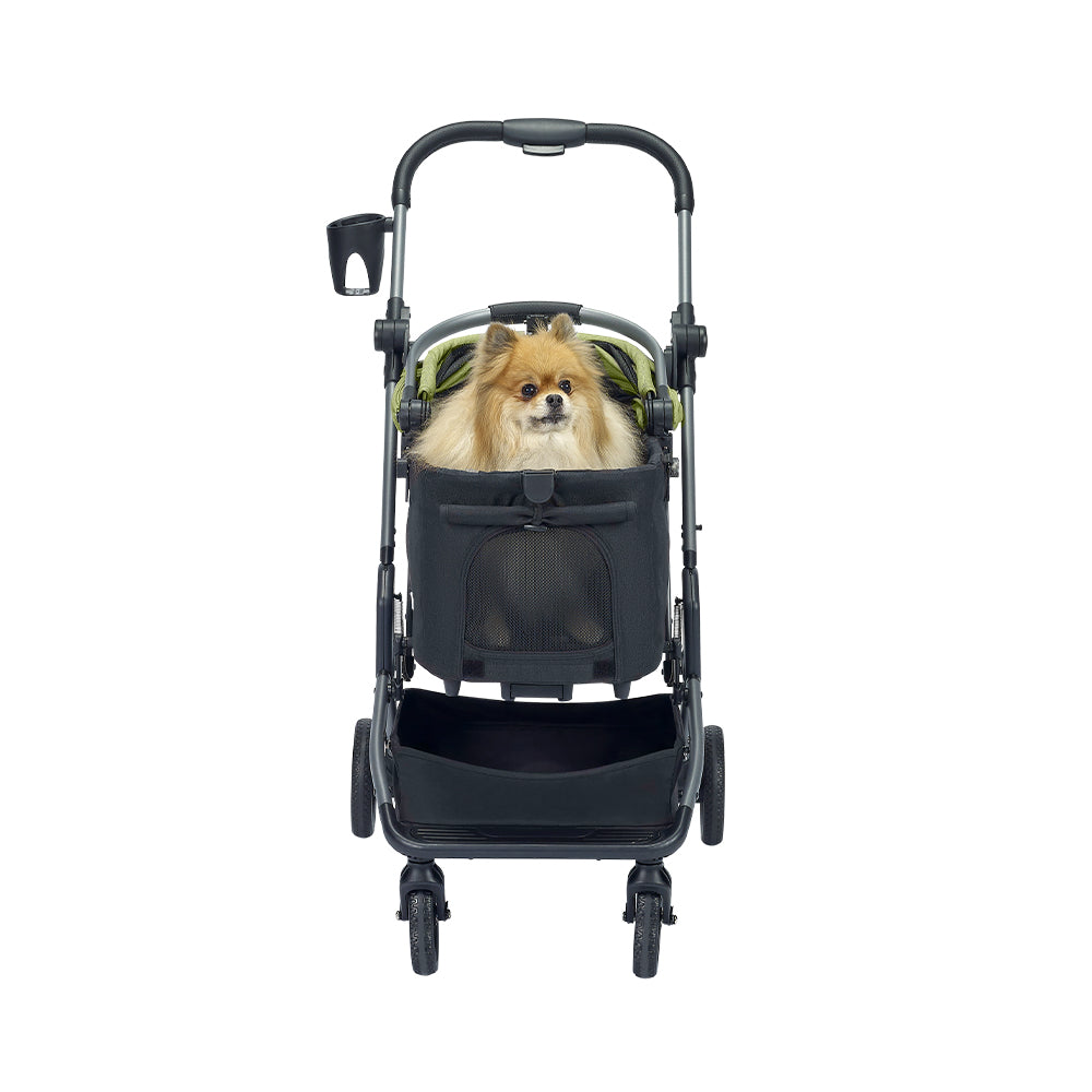 Ibiyaya Lyte 3-in-1 Detachable Pet Stroller, Pickle Green