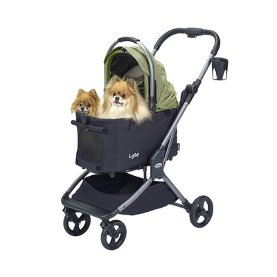 alternative to dog stroller Ibiyaya Lyte 3-in-1 Detachable Pet Stroller, Pickle Green