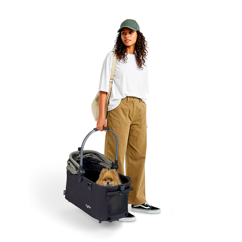 Ibiyaya Lyte 3-in-1 Detachable Pet Stroller, Pickle Green