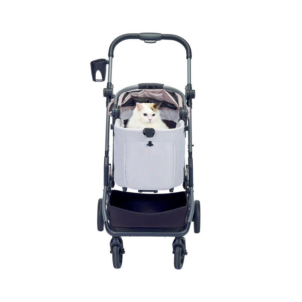 Ibiyaya Lyte 3-in-1 Detachable Pet Stroller, Dusty Apricot