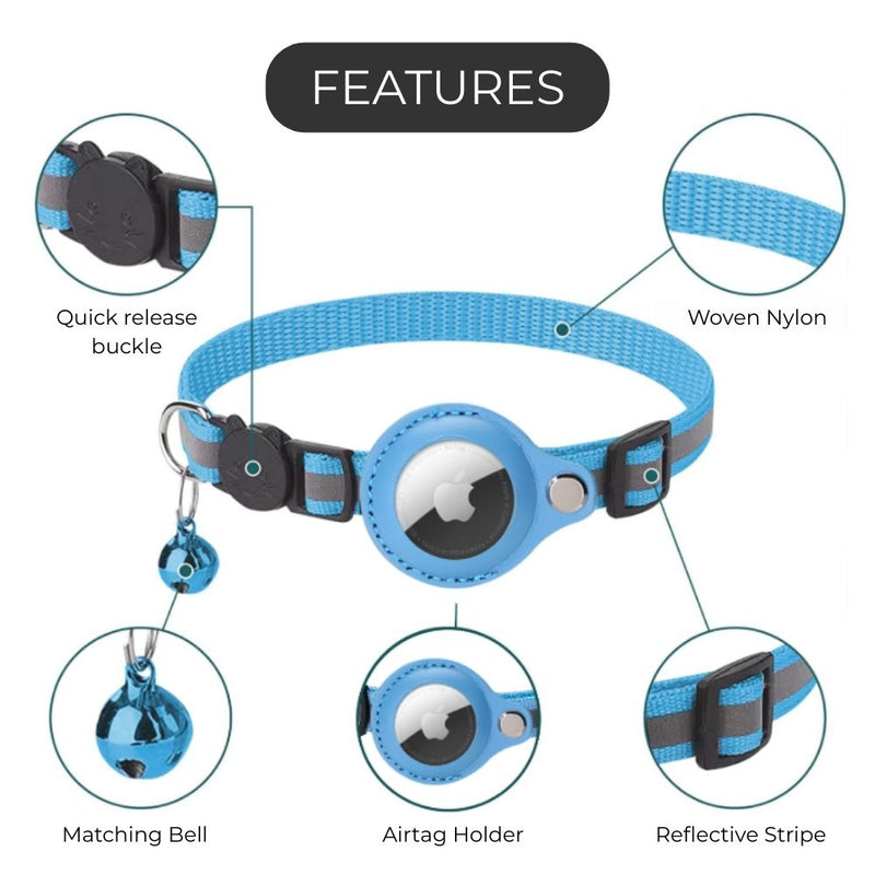 Cat Collar with Airtag Holder