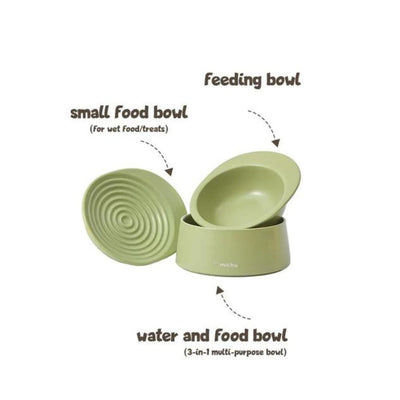 Michu Elevated Ceramic Bowl Set for Cats and Dogs