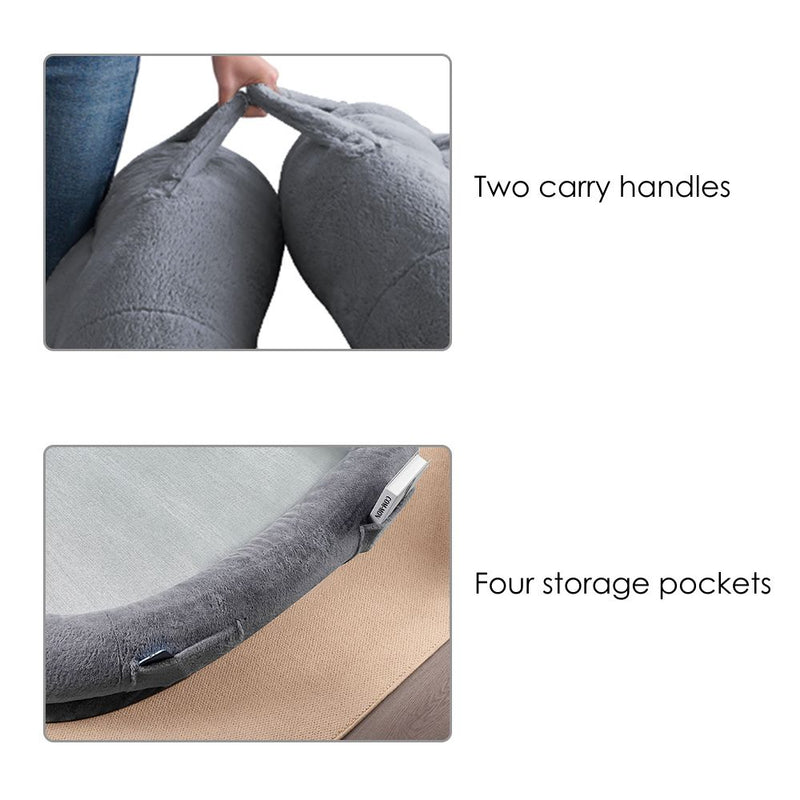Comfort Plus Human Dog Bed, Dark Grey