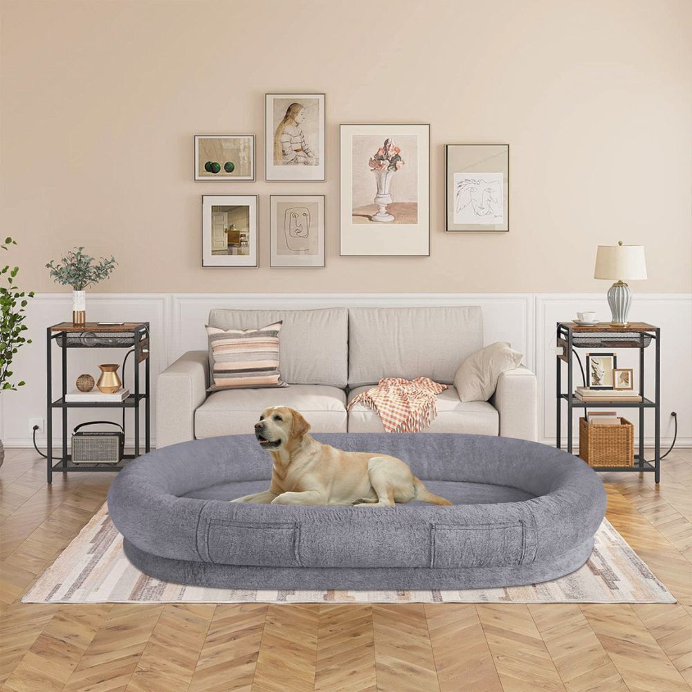 Comfort Plus Human Dog Bed, Dark Grey
