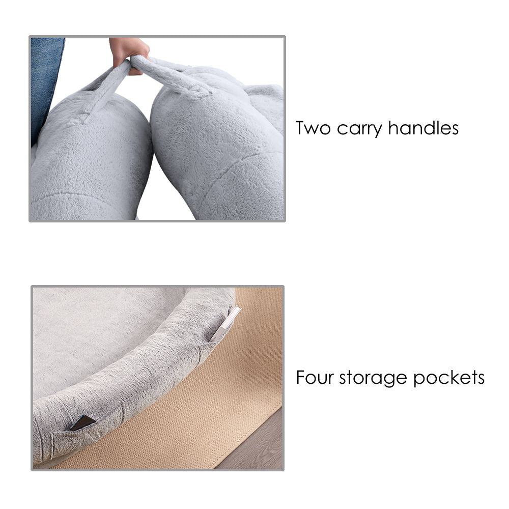 Comfort Plus Human Dog Bed, Light Grey