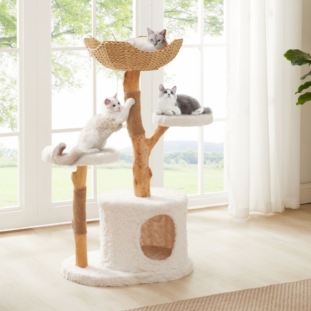 Modern Pets Real Wood Cat Tree