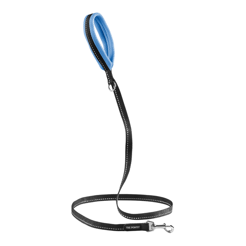Tre Ponti Mesh Dog Lead, Blue