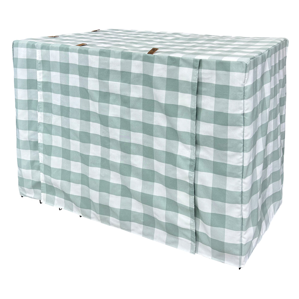 Premium Dog Crate Cover, Green Buffalo Check