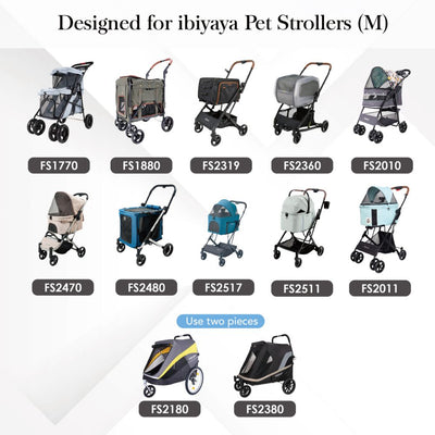 Ibiyaya All Season Pet Stroller Cushion Set, Thames Green