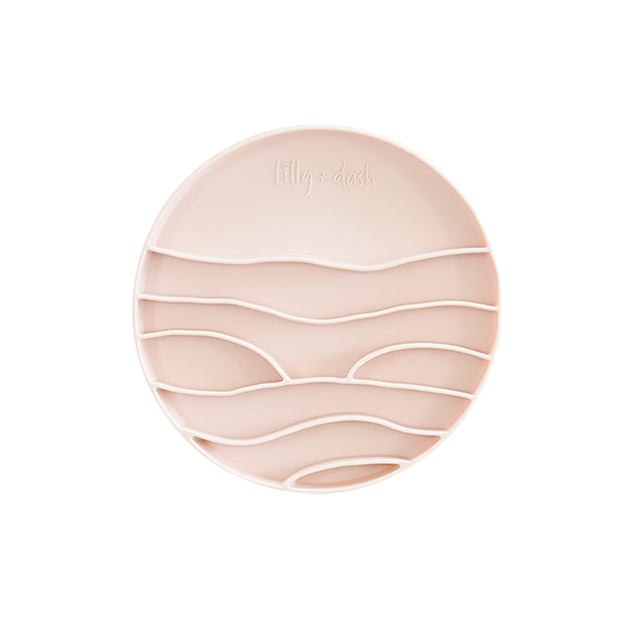 Lick Mat Insert for Ceramic Dog Bowl, Rose Quartz