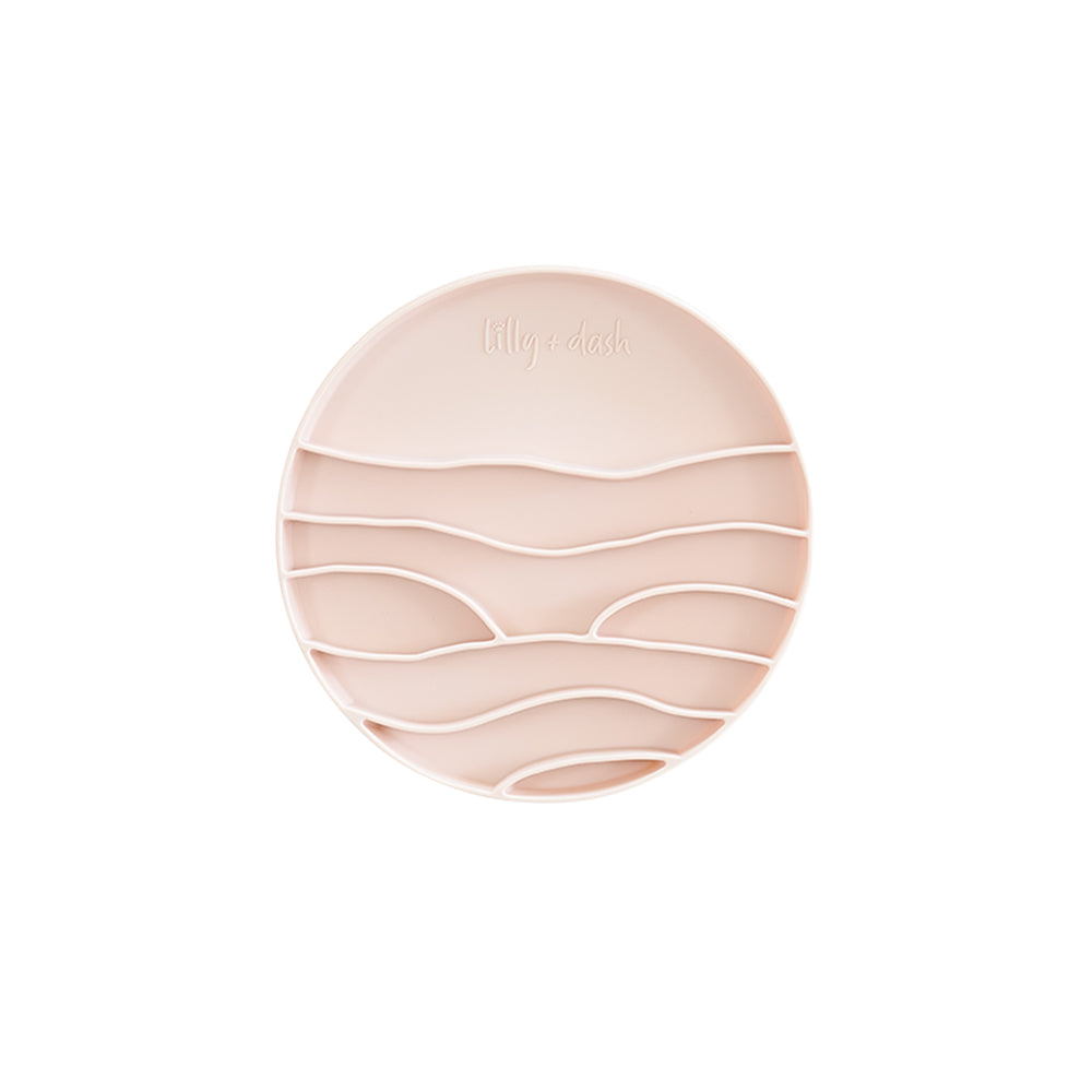 Lick Mat Insert for Ceramic Dog Bowl, Rose Quartz