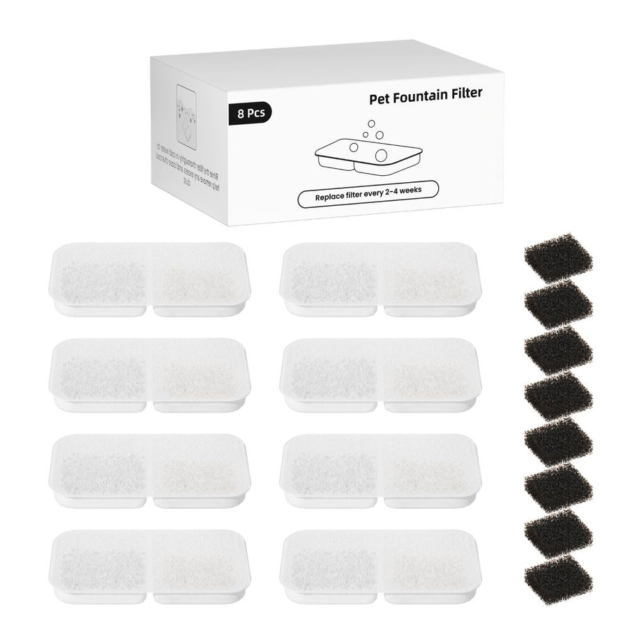Aquaview and Petstream Fountain Replacement Filter - 8 Pack