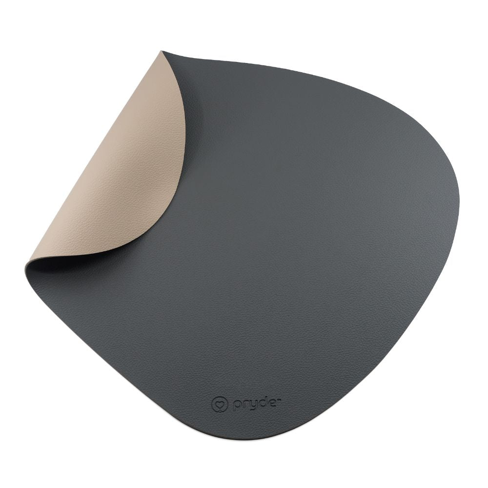 Reversible Cat and Dog Food Mat, Charcoal-Oatmeal