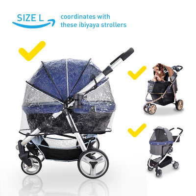 Ibiyaya Universal Pet Pram Rain Cover | Large