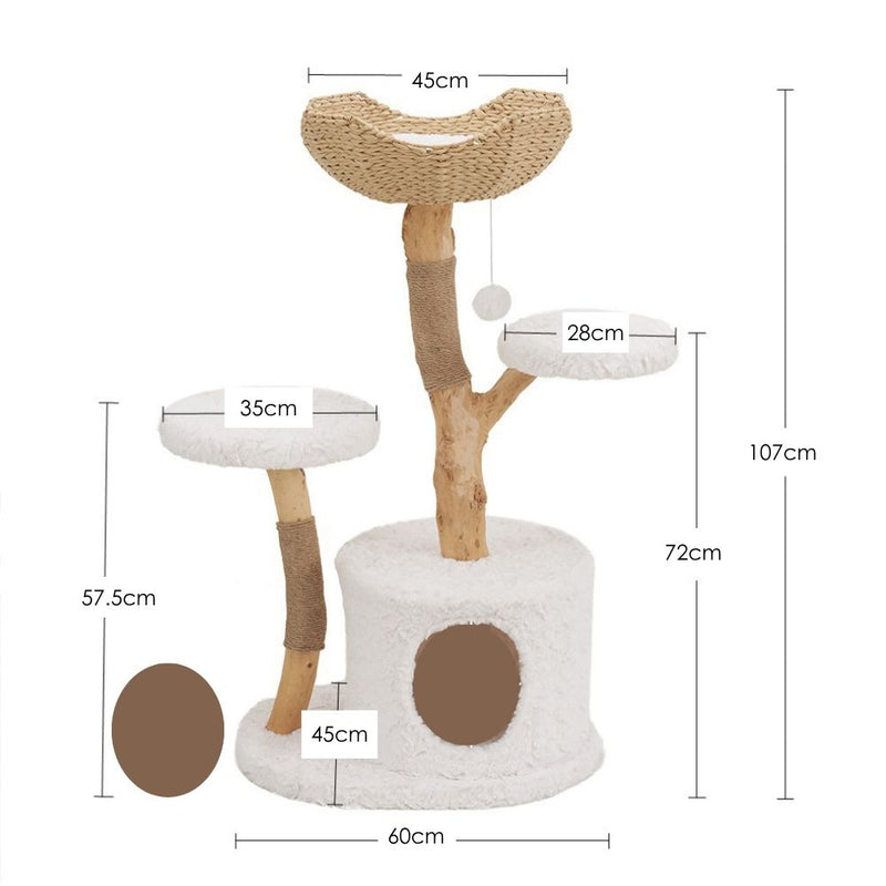 Modern Pets Real Wood Cat Tree