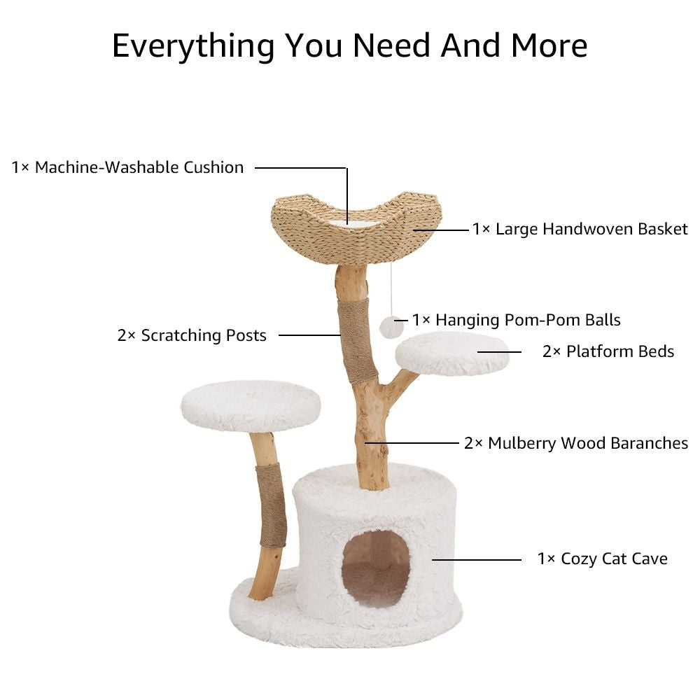 Modern Pets Real Wood Cat Tree