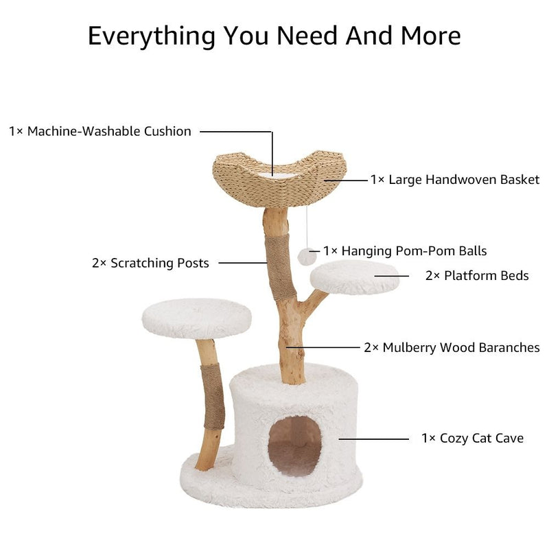 Modern Pets Real Wood Cat Tree