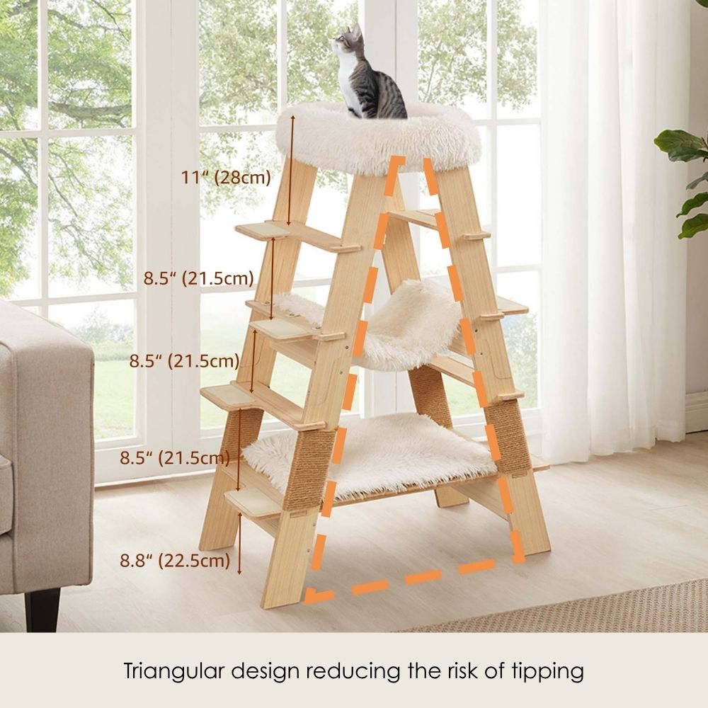 Pyramid Wooden Cat Tree