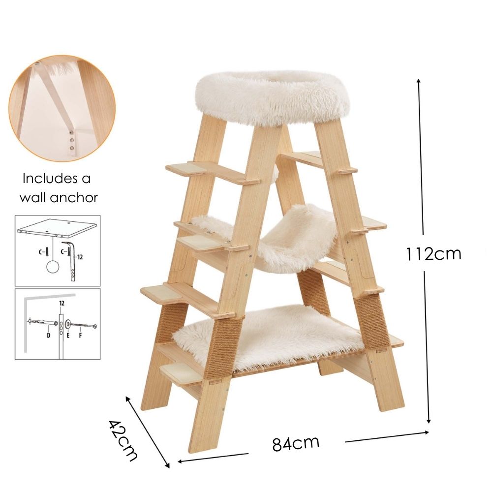 Pyramid Wooden Cat Tree