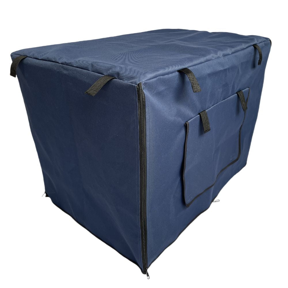 Dog Crate Cover with Windows, Blue