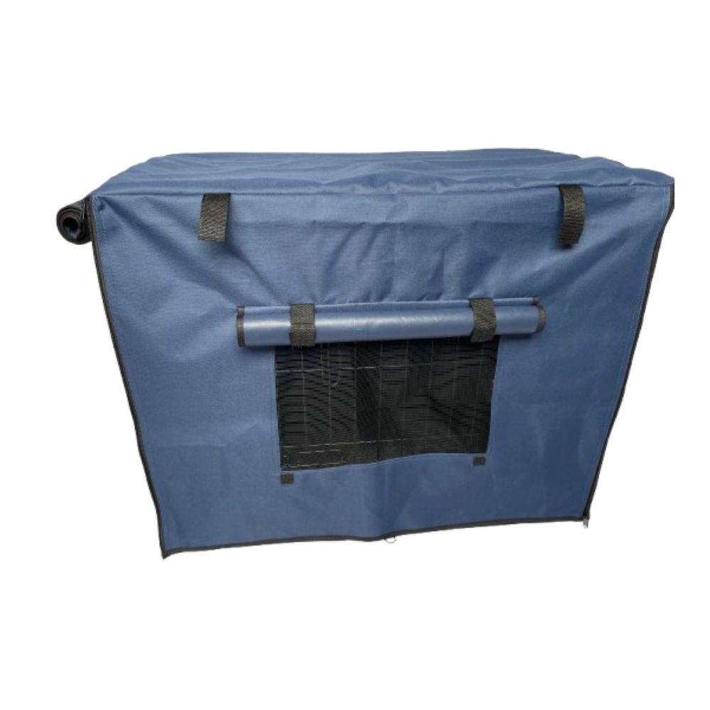 Dog Crate Cover with Windows, Blue
